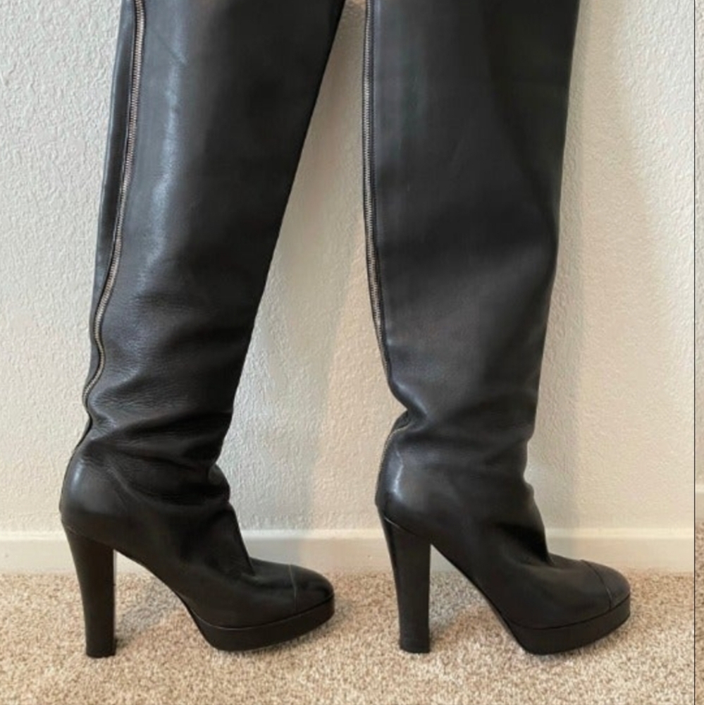 Chanel over the knee boots